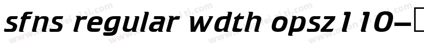 sfns regular wdth opsz110字体转换